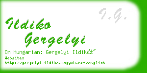 ildiko gergelyi business card